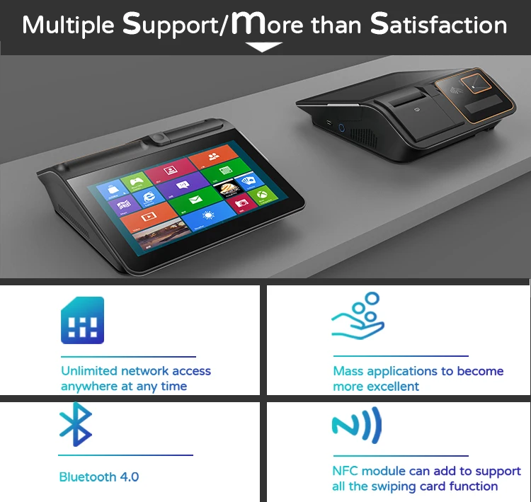 MSLatest 11.6 Inch All-in-One Android System Touch Screen POS Terminal for Meal Delivery with Scanner and Printer