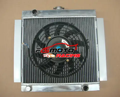 3Row Aluminum Radiator + Fan For Ford  Escort Mk1 Mk2 RS2000 1968-1980 1969 1970 1971 1972 1973 1974 1975 1976 1977 1978 1979 MT