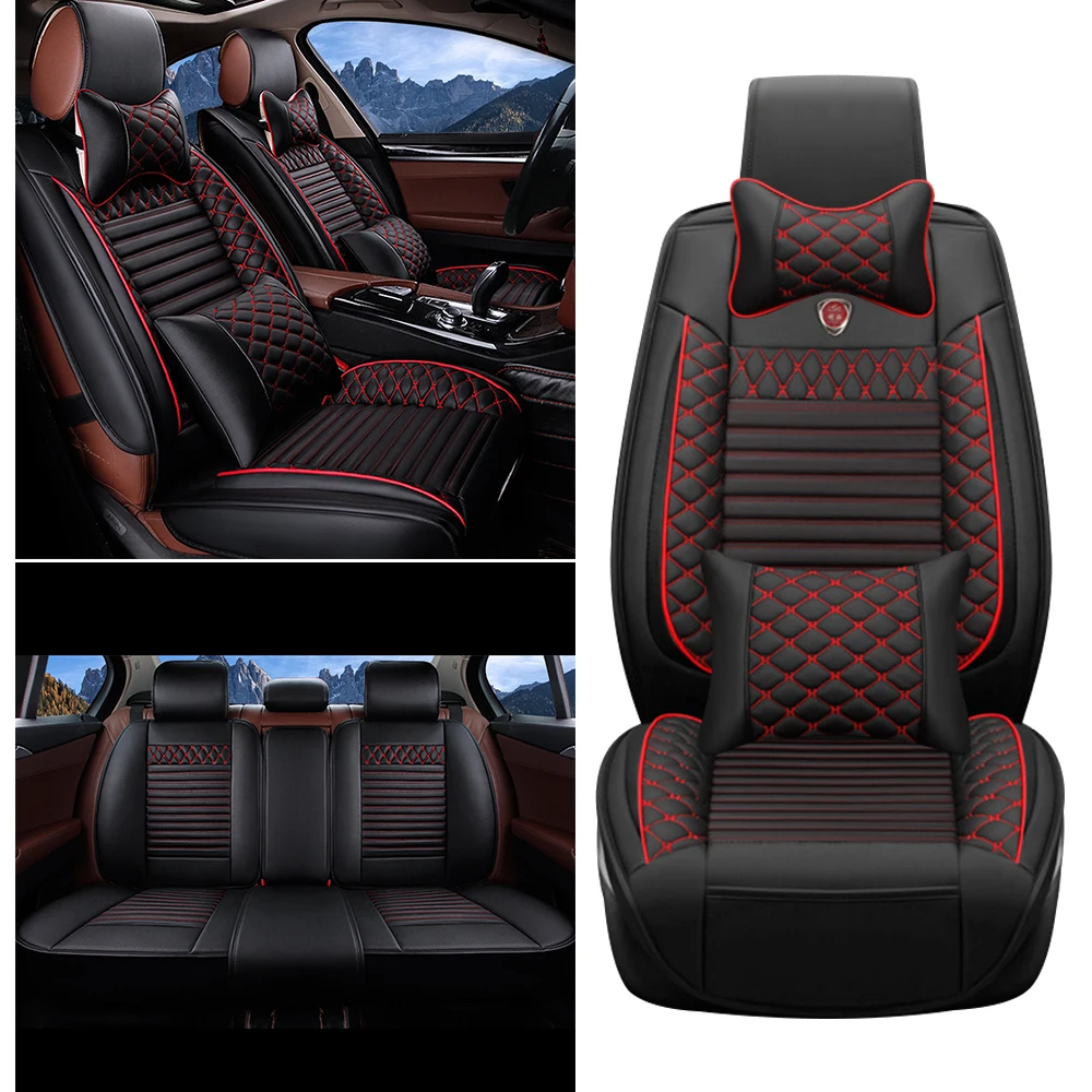 

Car Seat Cover Leather For Toyota Yaris Venza Tundra Sequoia ECHO Auto Chair Protection Mat Car Interrior Accessories