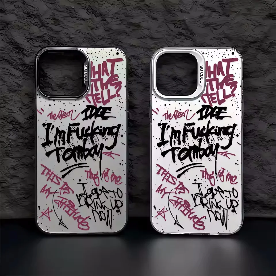 Graffiti Phrase Quote Phone Case For Samsung Galaxy S26 S25 Ultra S24 S23 FE S22 S21 Plus Bumper Shockproof Hard Cover Coque
