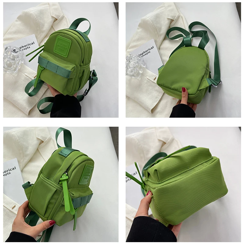 Mini Backpacks For Women 2022 Kawaii School Backpack Girls Green Shoulders Bag Travel Knapsack Crossfit Packbag Korean Purse Ins