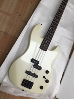Chinese guitar factory produces high quality 4 string PJ electric bass,Cream pearl colour,Black Hardware,free delivery