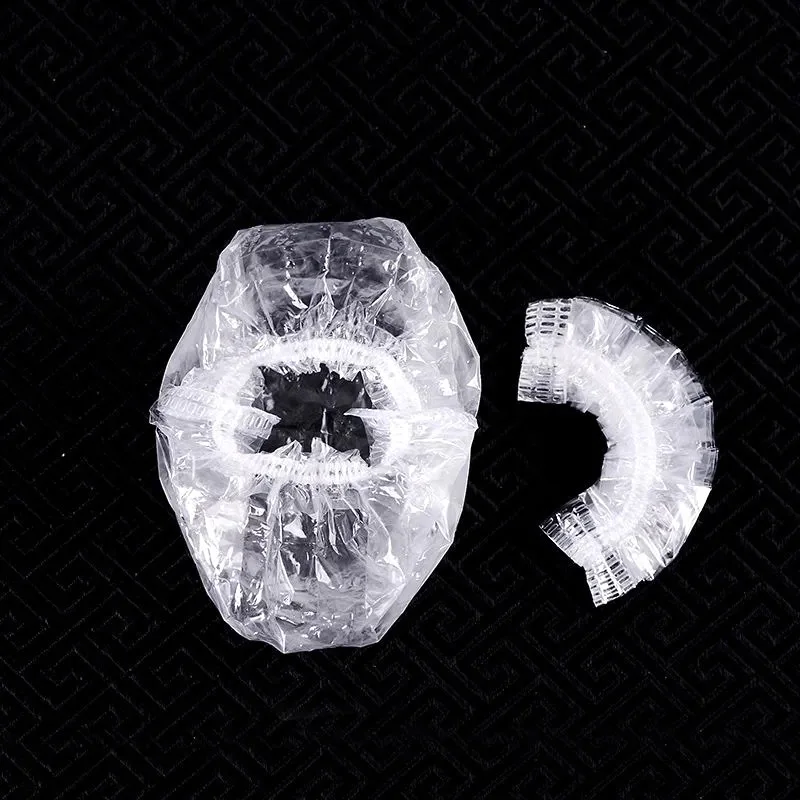 100 قطعة المتاح الأذن كوف تصفيف الشعر غطاء للأذنين مقاوم للماء واضح سدادات حماية الأذن حمام دش غطاء للأذنين تنظيف الملحقات