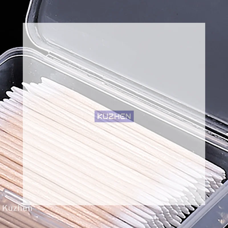 /Kuz/Portable Plastic Cotton Swabs Storag Box Holder Jewelry Case Nail Tool Container Travel Medicine Box Makeup Tools 1pcs