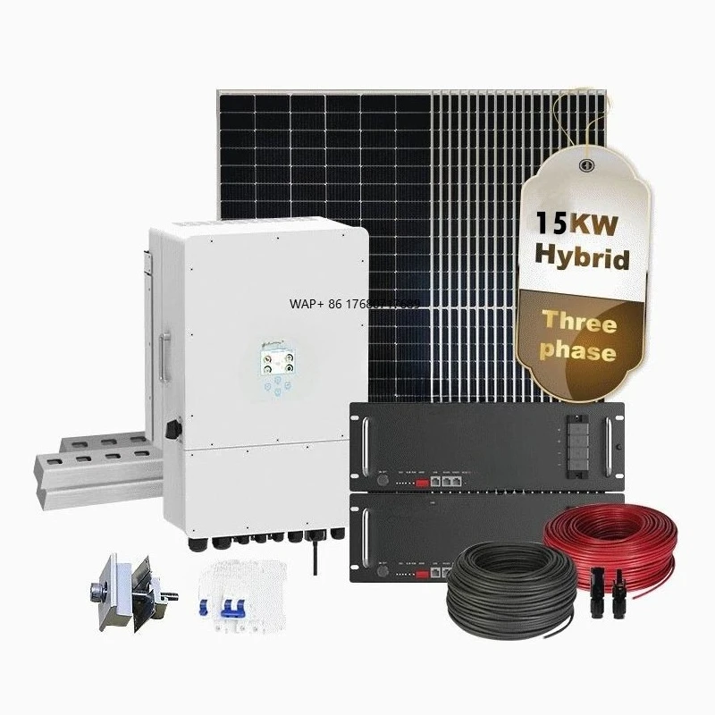 A-Grade 6KW Hybrid Complete Off-Grid Home Solar Power System Kit 15KW Lithium Ion Battery Inverter with MPPT Controller for Use