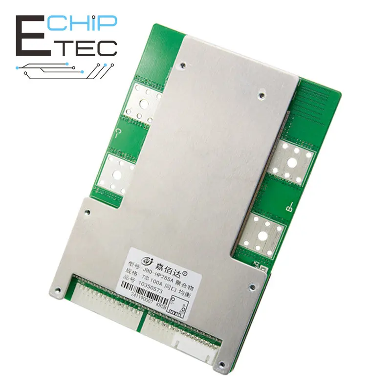 

FS JBD 7S 24V 80A-120A 18650 Lithium Battery Protection Board Same Port with Equalization Lamp and Temperature Control BMS