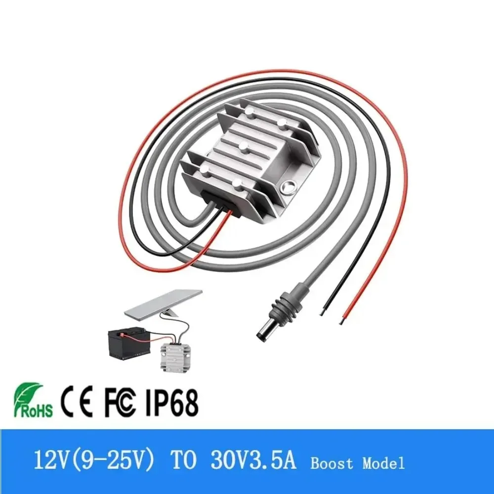 DC 12V Step-up to 30V 3.5A 105W Booster Module Power Supply with DC power cord Starlink Mini Step Up Power Cord for LED Display