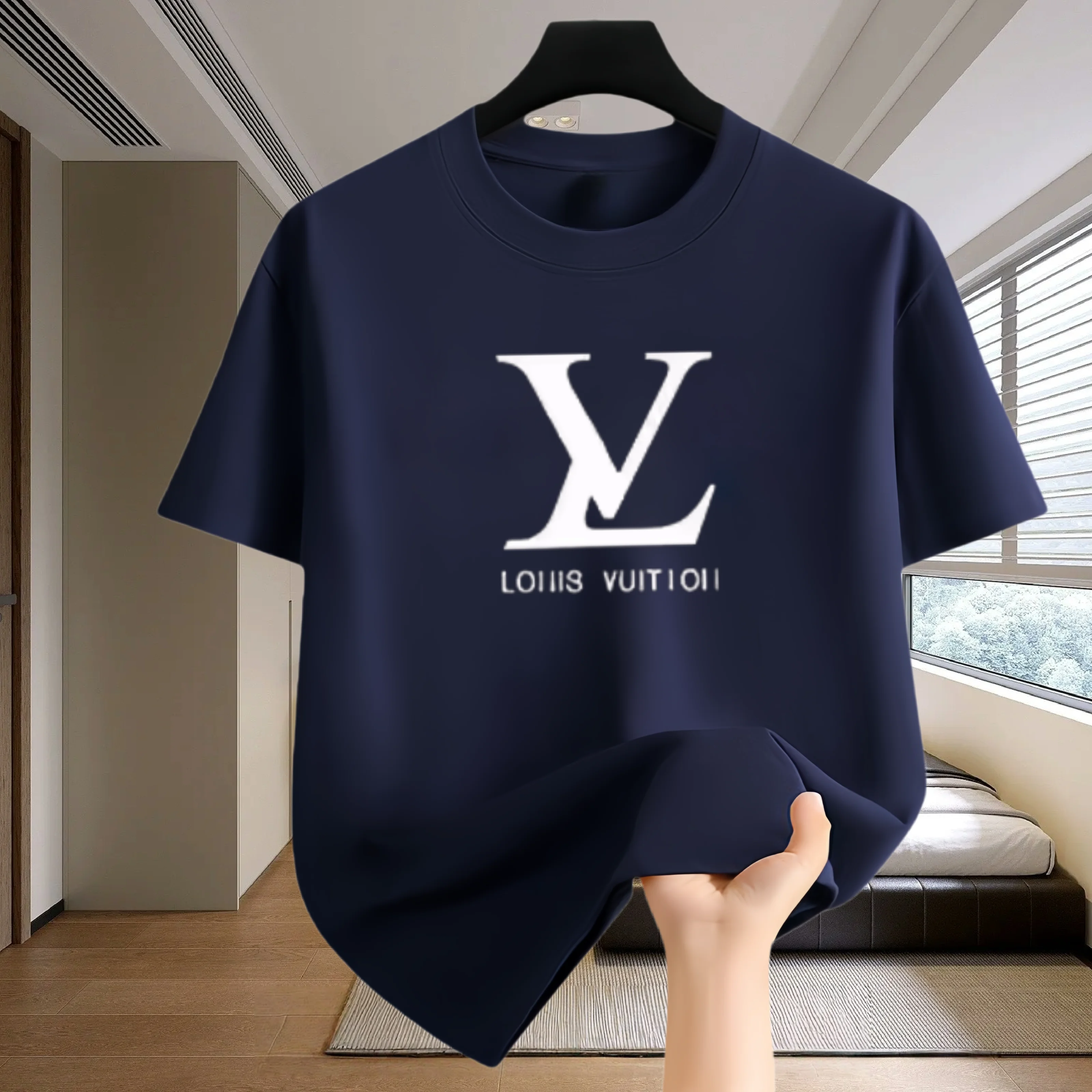 New Men‘s Running T-shirt Spring / Summer Thin Top Trend curve printing Quick Dry Short Sleeve Breathable Fitness Sports T-shirt