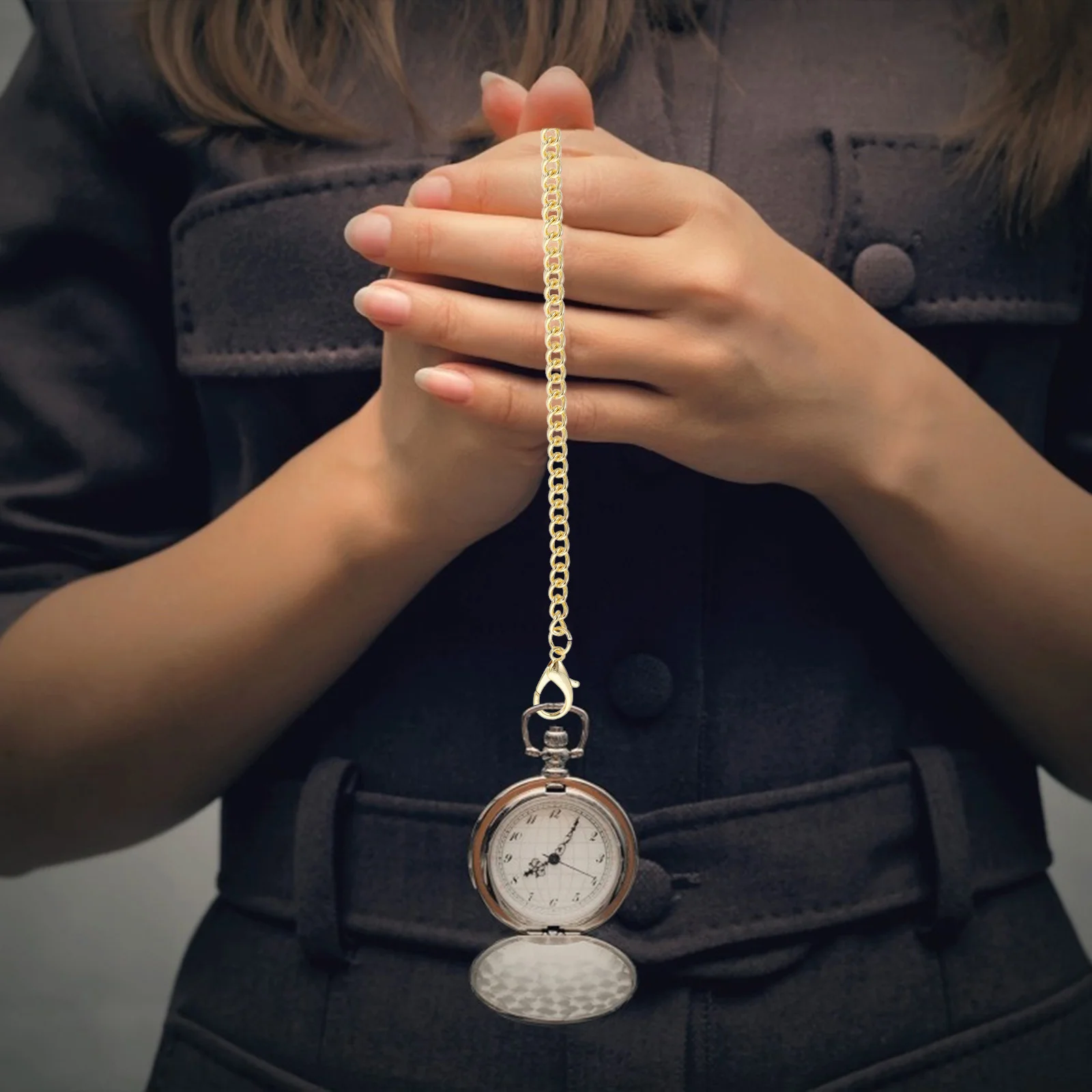 Taschenuhr Metall kette Abzeichen Weste Clip Hosen Brieftasche für Männer Kleidung hängen Kleidung Handtasche Zubehör