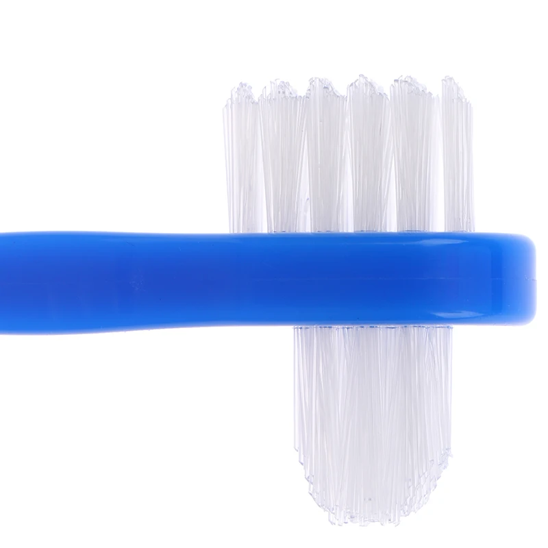 T-shape Denture Dedicated Brush Toothbrush Dual Heads False Teeth Brushes Gum Cleaner For Men Women