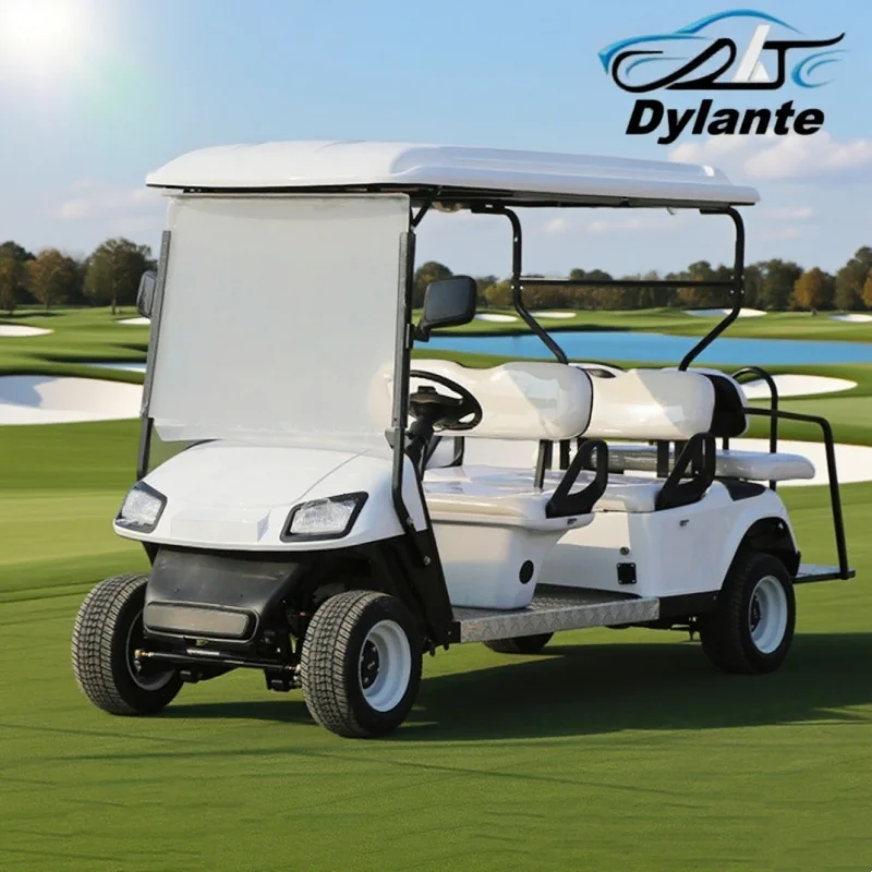 2025 Latest Model 6-Seater New Powerful Four-Wheel Drive Electric Golf Cart, Solar Panel Powered, Off-Road Beach Car