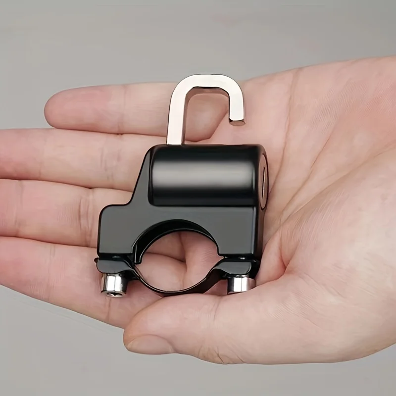 Universal Motorcycle Helmet Lock Bicycles Portable Security Anti-Theft Fixed Helmet Lock for 22-28mm Handlebar Moto Accessories