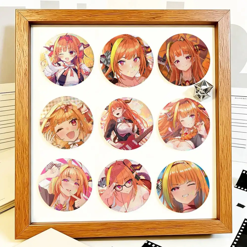 Anime Girl Kiryu Coco Round Badges Can Be Used To Decorate Clothes And Backpack Pins