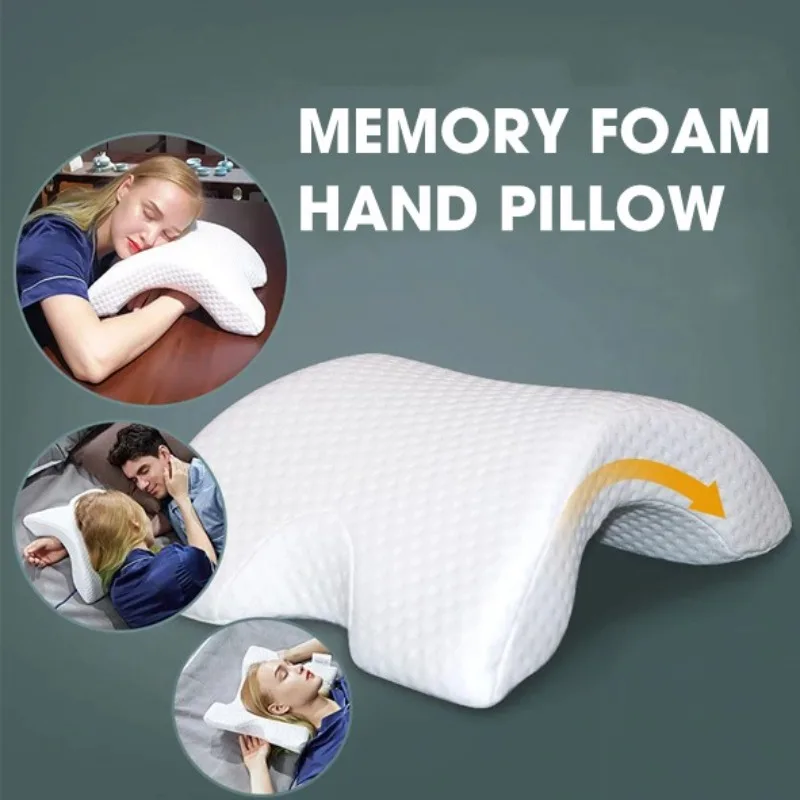 

Memory Foam Bedding Pillow Curved Slow Rebound Memory Foam Pillow Anti Pressure Hand Numb & Neck Protection