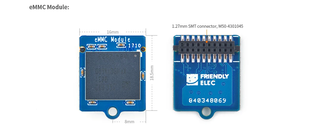 Imagem -04 - Módulo Emmc e Kit Adaptador Microsd para Nanopi e Nanopc Arm Série Demo Board gb 16 gb 32 gb 64gb