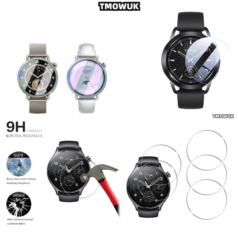 

For Xiaomi Watch S4 41mm Haylou Solar Neo - 9H Tempered Glass Protector, Crystal Clear, Bubble-Free, Scratch Resistant, Lifetime