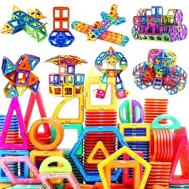 Big Size and Mini Size Magnetic Designer Magnet Building Blocks Accessories Educational Constructor Toys for Children