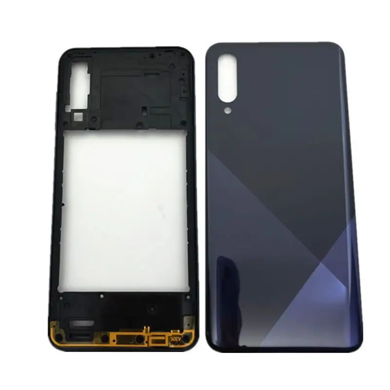 For Samsung Galaxy A30s A307 Full Housing Case Middle Frame Battery Back Cover Rear Door  Sticker Replace