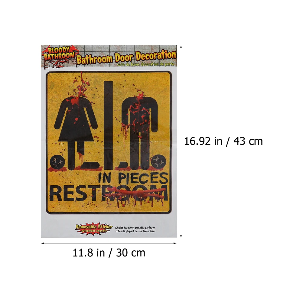 

2pcs Self-Adhesive Pvc Wall Stickers Halloween Horror Toilet Decals Scary Bloody Man Design For Home Party Decor Festival Photo