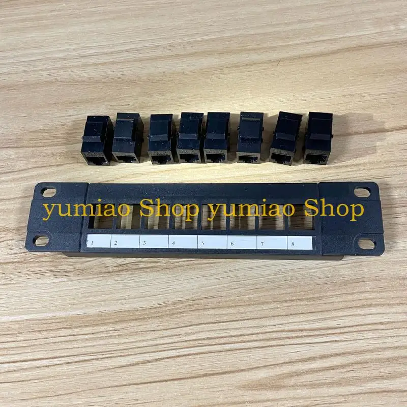 587B 8-Port สำหรับ 6 Patch Patch Patch RJ45 10G พร้อมพลาสติกที่ติดฉลากรหัสสีสำหรับการเดินสาย T568A และ T568B, BLA, BLA