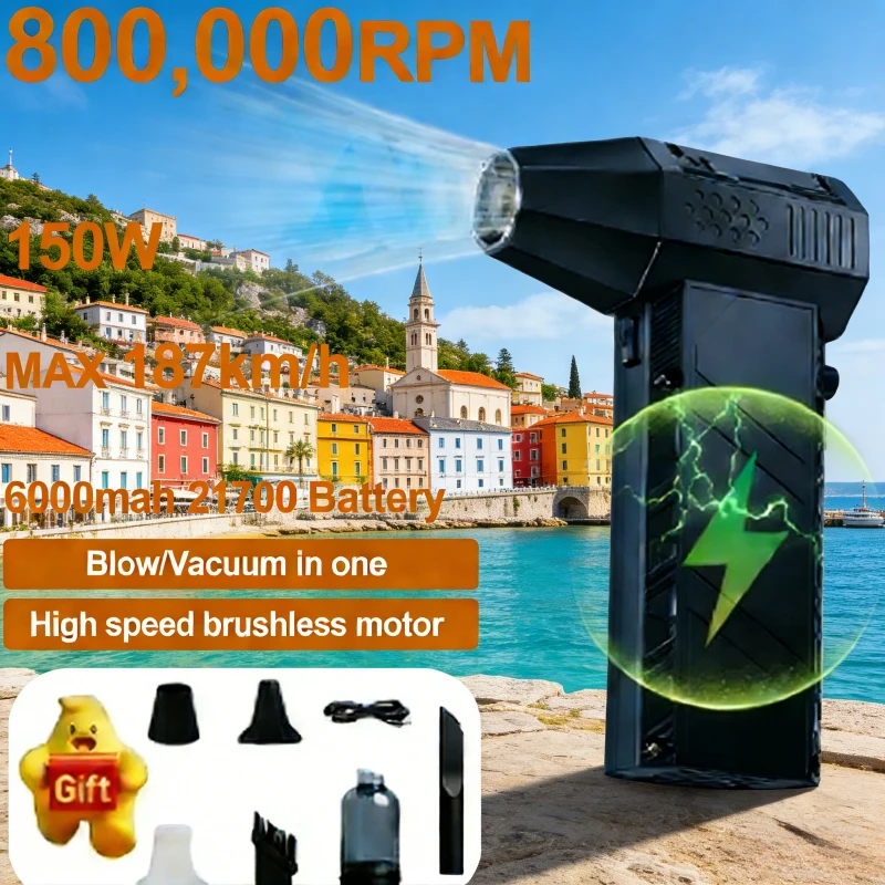 

X60 Snowy Hurricane Camping Fan | 800000RPM 150W 53m/s 6000mAh Type‑C