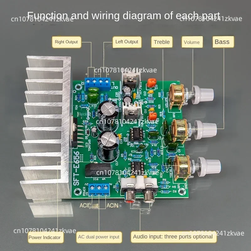 Audiophile TDA7265 Power Amplifier Board Kit with Tone NE5532 Dual-channel High-fidelity Stereo Parts