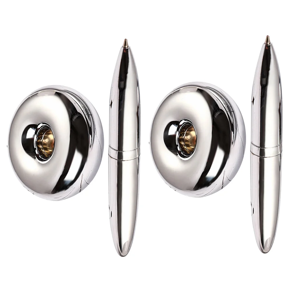 2 Pcs Ballpoint Pens Maglev Floating Signature Office Stationery for Men Magnetic Metal Writing Miss