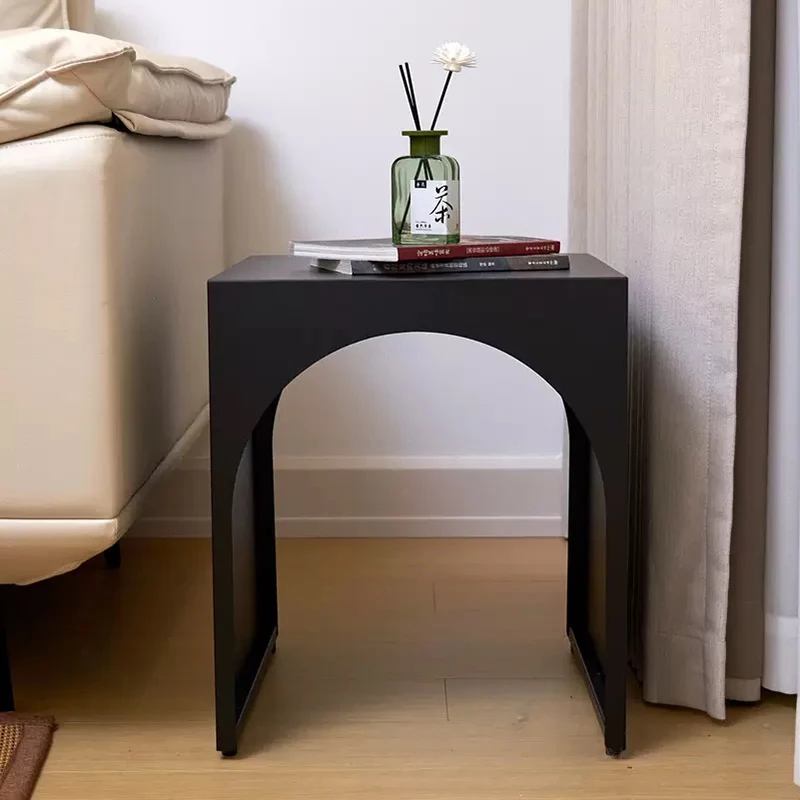 k*-Creative Iron Art Tea Table,Metal Coffee Table,Living Room Side Table,Bedroom Nightstand,Modern