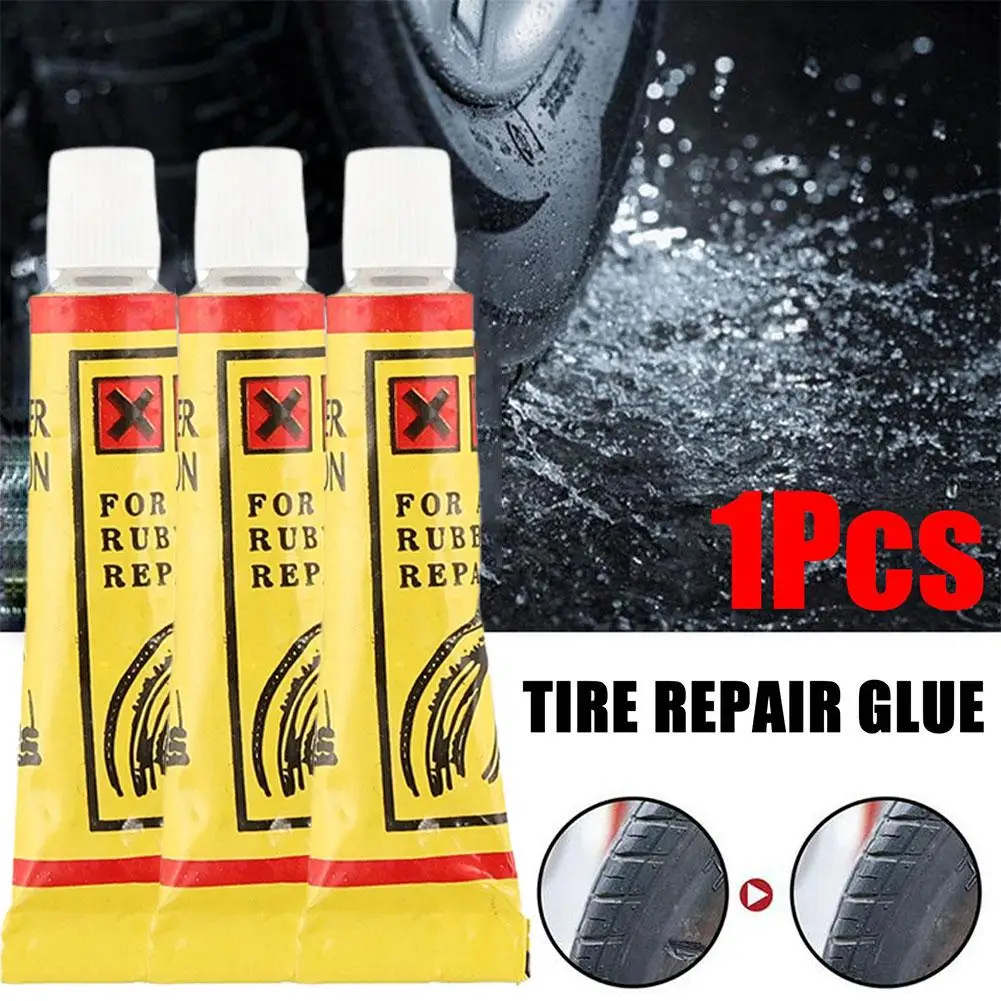 Reifenreparaturkleber für Auto und Fahrrad, Universelles Reparaturset für Motorrad- und Fahrradreifen, Innenreifen-Reparaturwerkzeug