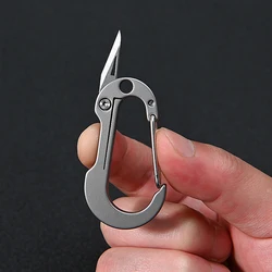 High Quality Multipurpose Titanium Keychain Men's Waist Hanging Car Key Chain Mini EDC Portable Unboxing Sharp Pocket Knife