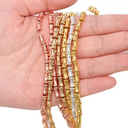 8x4.5mm Bamboo Joint Shape Beads Gold Color Hematite Beads for Jewelry Making Diy Bracelet Accessories