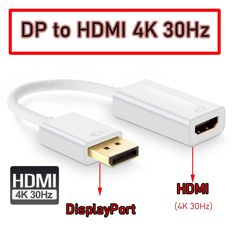 DisplayPort to HDMI 4K DP VGA HDMI DVI Mini Displayport video adapter converter for Nvidia AMD HP Dell Asus PC laptop monitor