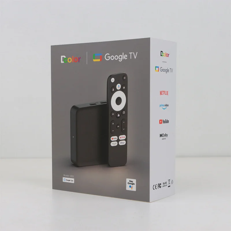 2024 Dcolor GTV Google Certified Android TV Box 4K Android 12 Voice 5G 4