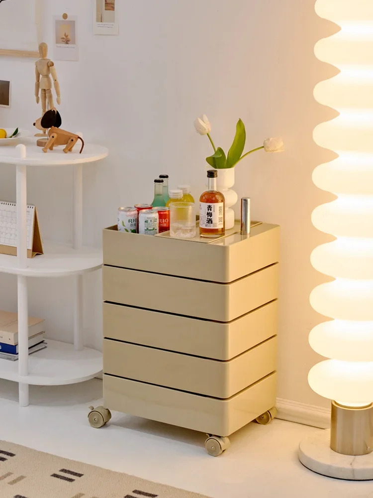 

Bedside Movable Rotating Locker Creative Small Bedroom Ins Storage Side Table