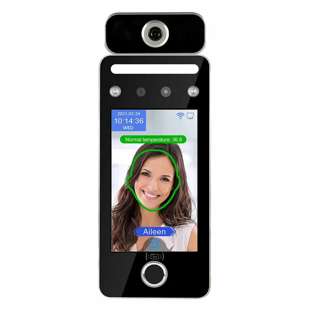 

Door Access and Time Attendance System Ai Biometric Face Recognition Temperature Measure Device Face Recognition Terminal