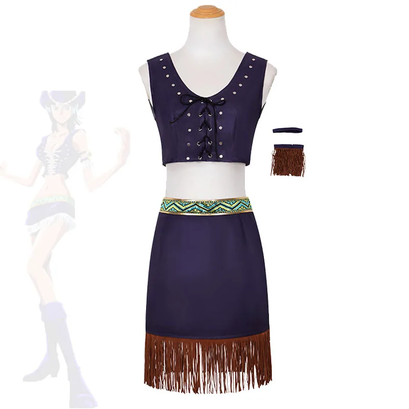 Disfraz de Nico Robin para niño del diablo de Halloween, sombrero de paja, piratas, arqueólogo, Miss All Sunday, ropa de Anime