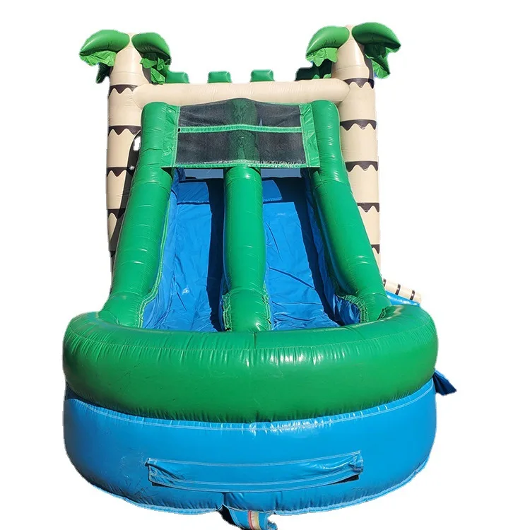 

Надувная водная горка для взрослых с бассейном из ПВХ по заводской цене, безопасная надувная горка для бассейна