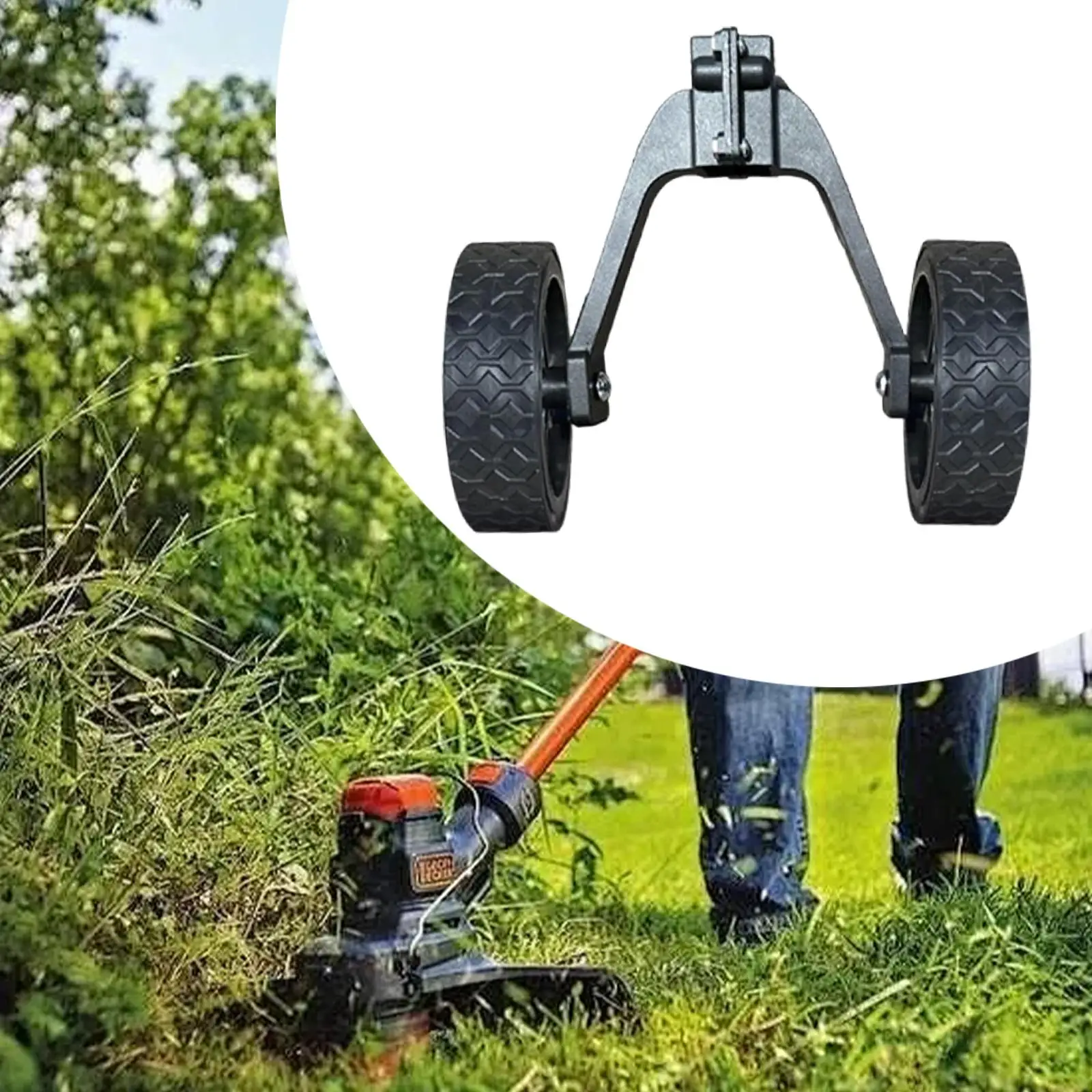 

String Trimmer Support Wheel Attachment for Weed Trimmer Walk behind Sturdy