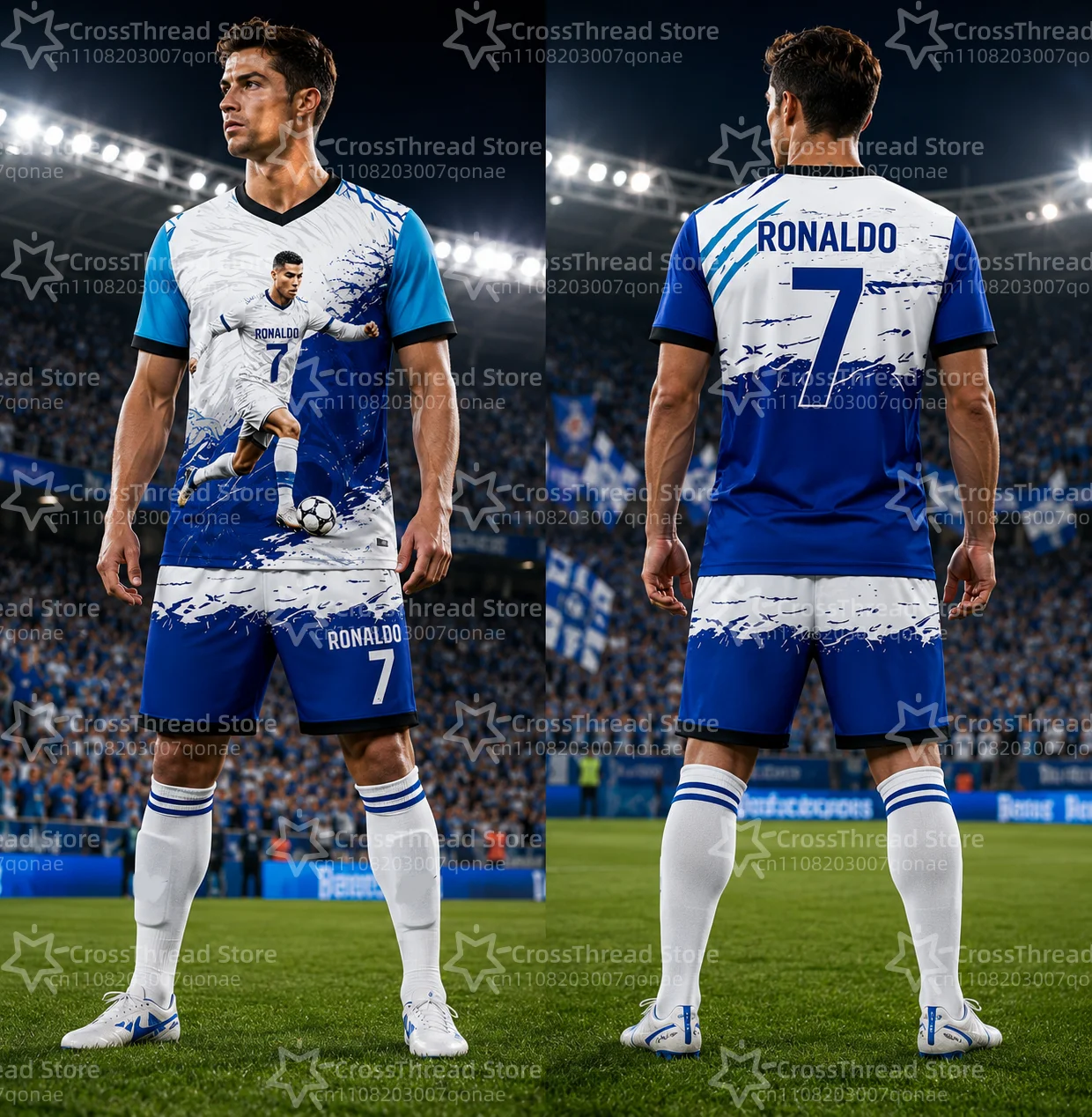 2026 Ronaldo No # 7 Maillots de football pour matchs et entraînements, cadeaux pour fans, t-shirts et ensembles de t-shirts pour hommes, sports d'été
