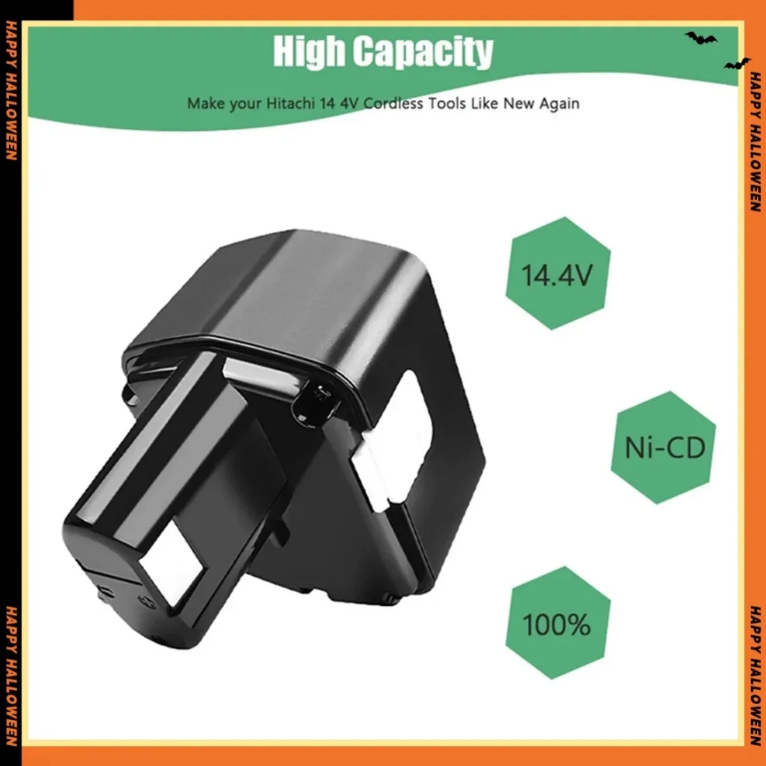 Applicable to Hitachi power tool battery 14.4V 12.8Ah NI-NH screwdriver battery EB1414S 319104 319933 EB1412S EB1420RS DH 14DL