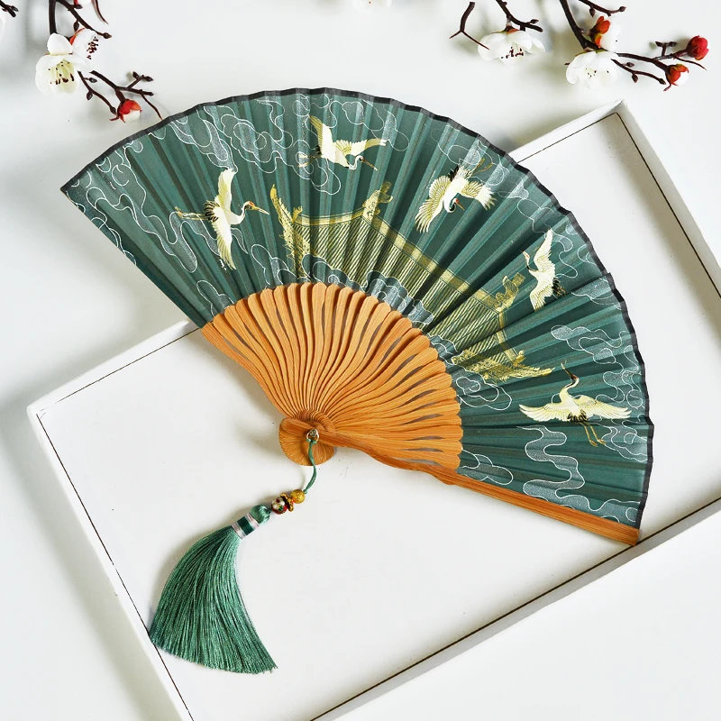 

Ancient style fan, simple and elegant folding fan, women's carry on, ancient style Hanfu, and versatile style birthday gift