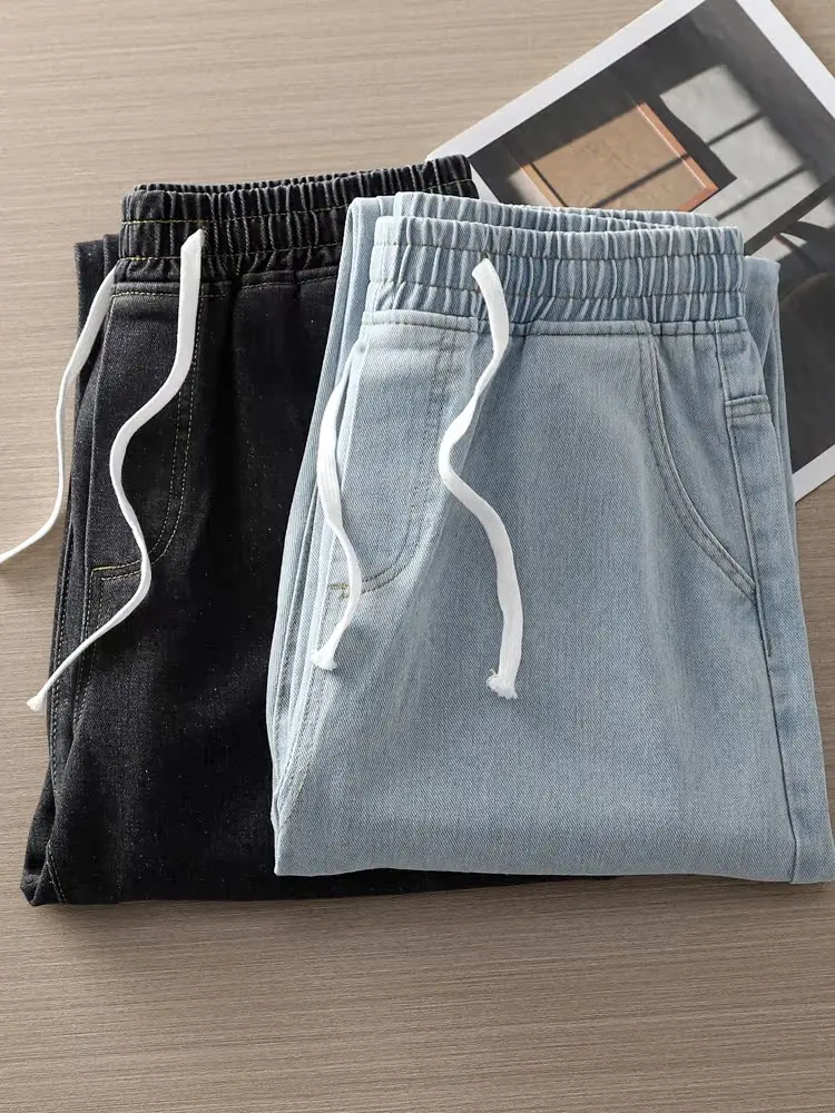 

American Waed Straight Leg Men's Jeans Loose Wide Leg Commuter Casual Vintage High Street Autumn Winter Long Trousers