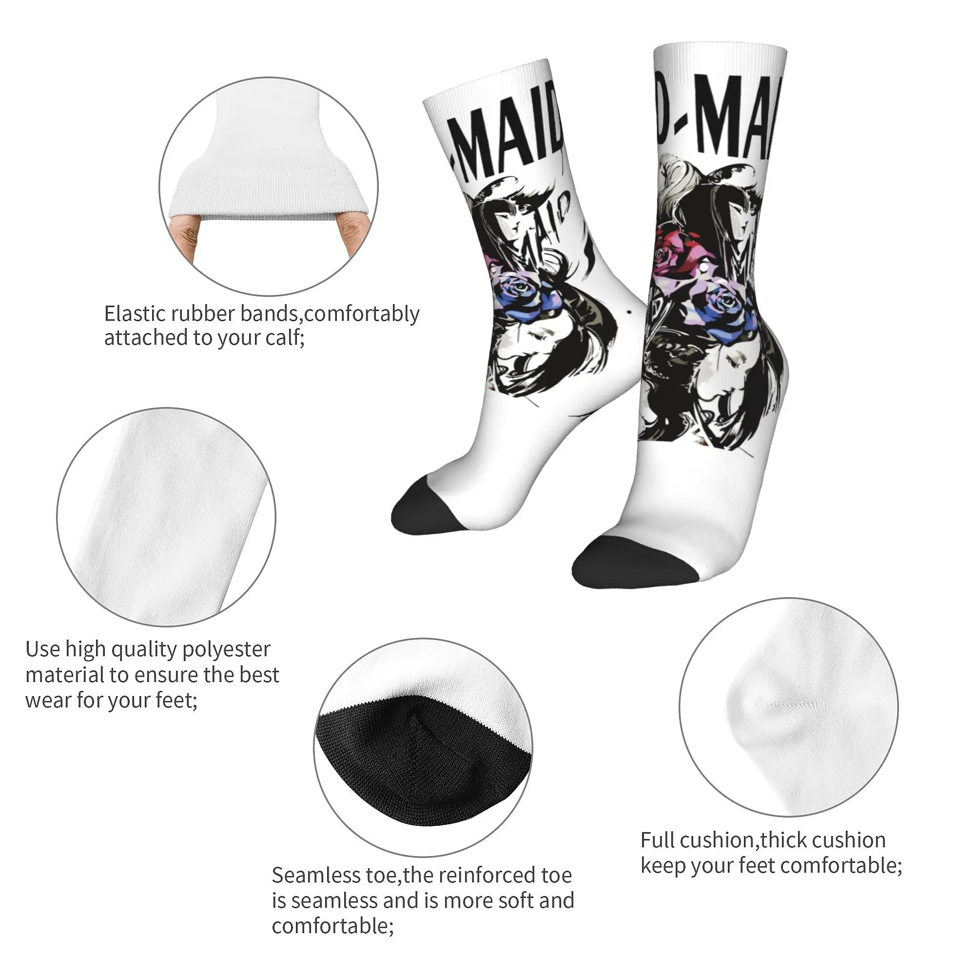 BAND MAID japan rock Outfits Men Women Socks Non-slip  Sport Middle Length Socks Super Soft Gift Idea