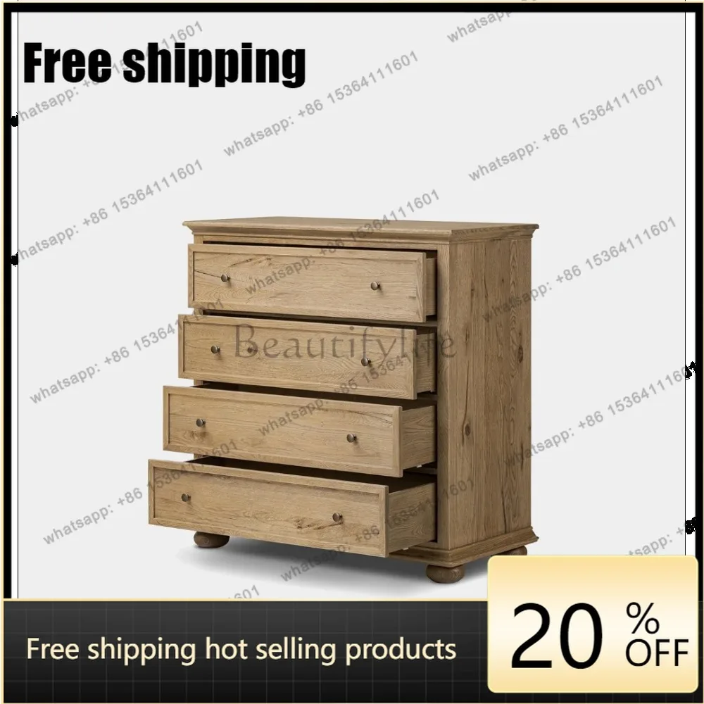 Best Seller American Style Bedroom Furniture Chest Cabinet American Rural Modern Simple Storage Cabinet