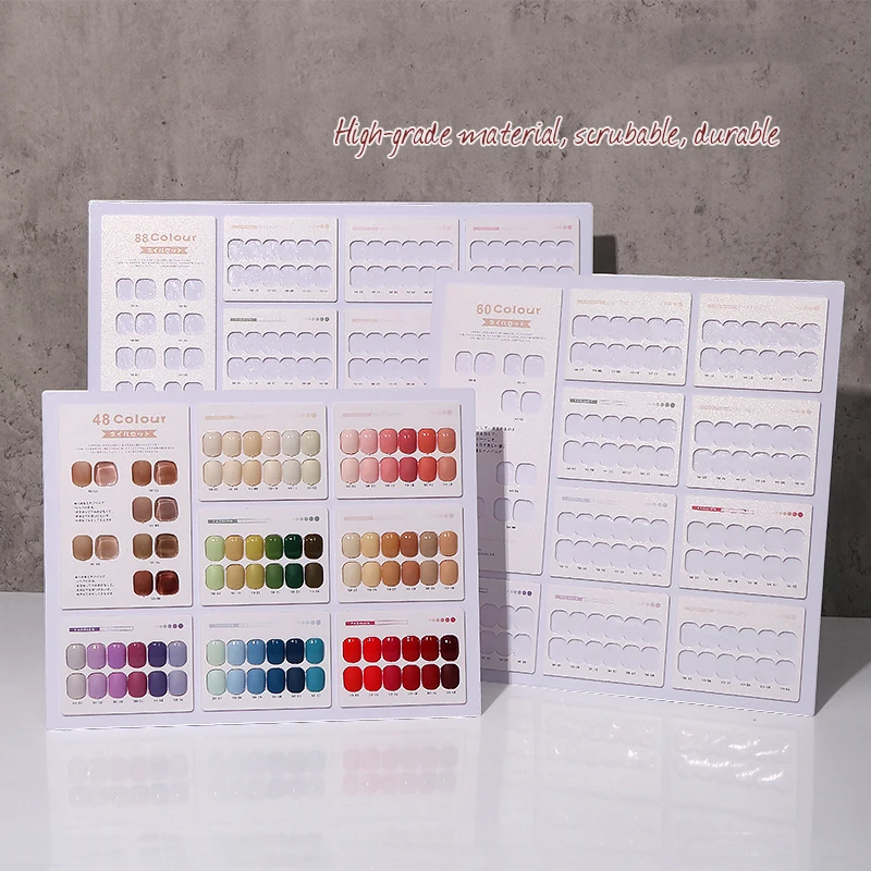 

24/48/60/88/96 Color Acrylic Nail Tip Color Display Rack Back Glue Gel Polish Swatch Chart Professional Salon Showing Shelf Tool