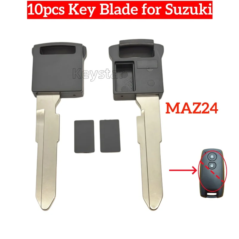 

keystar 10pcs HU87 Car Smart Key Blank Keyless Remote HU133 Key Blade Emergency Door Insert Key for Suzuki Grand Vitara SX4