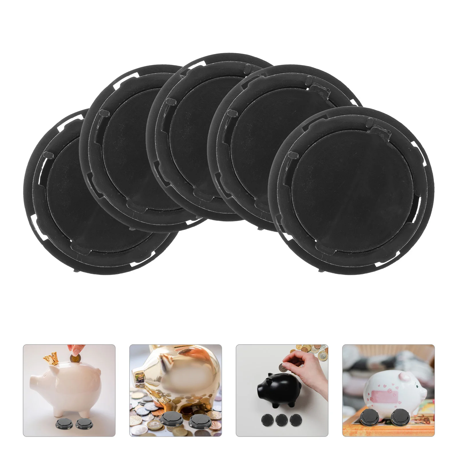 

20pcs Piggy Bank Bottom Plugs Reusable Abs Caps For Saving Box Plaster Money Jar Stopper Deposit Box Piggy Bank Supplies