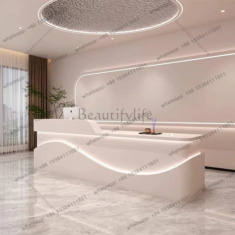 Factory Direct Sales Nordic High-End Beauty Salon Cashier Counter Modern Clothing Store Art Dance Training Class Company Front D