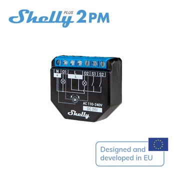 Shelly Plus 2PM Smart Home WiFi Relay 2 Channel With Power Metering  Roller Control Monitoring Percentage Roller Shutters Blind