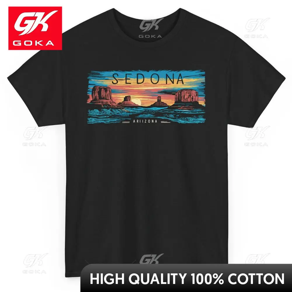 Arizona Sedona Graphic T Shirts Mens Clothing New in Tops & Tees Cotton Women Printed T-shirt Y2K Clothes Cute Funny Tshirt